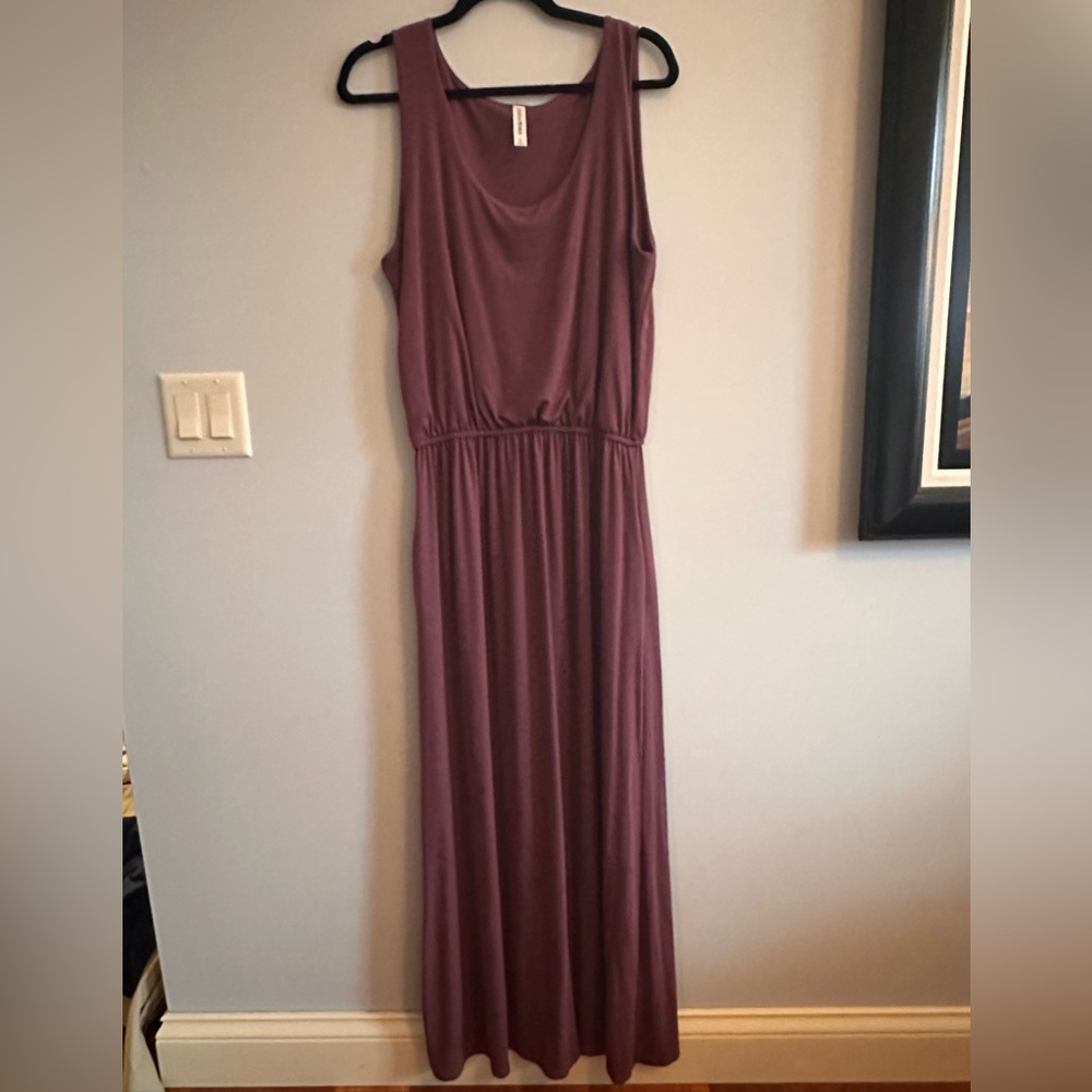 Zenana Premium Sleeveless Purple Maxi Dress